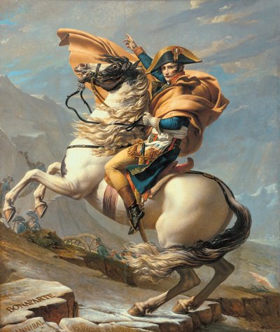 Napoleon Crossing the Alps at the St Bernard Pass, 20th May 1800 by Jacques Louis David